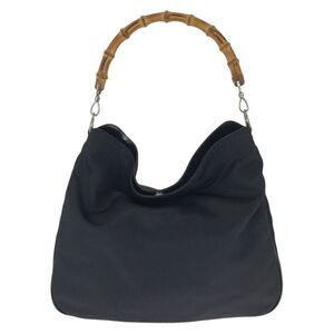 Gucci Bamboo Nylon Shoulder Handbag